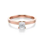 Pierścionek z diamentem różowe złoto AJPZ_117